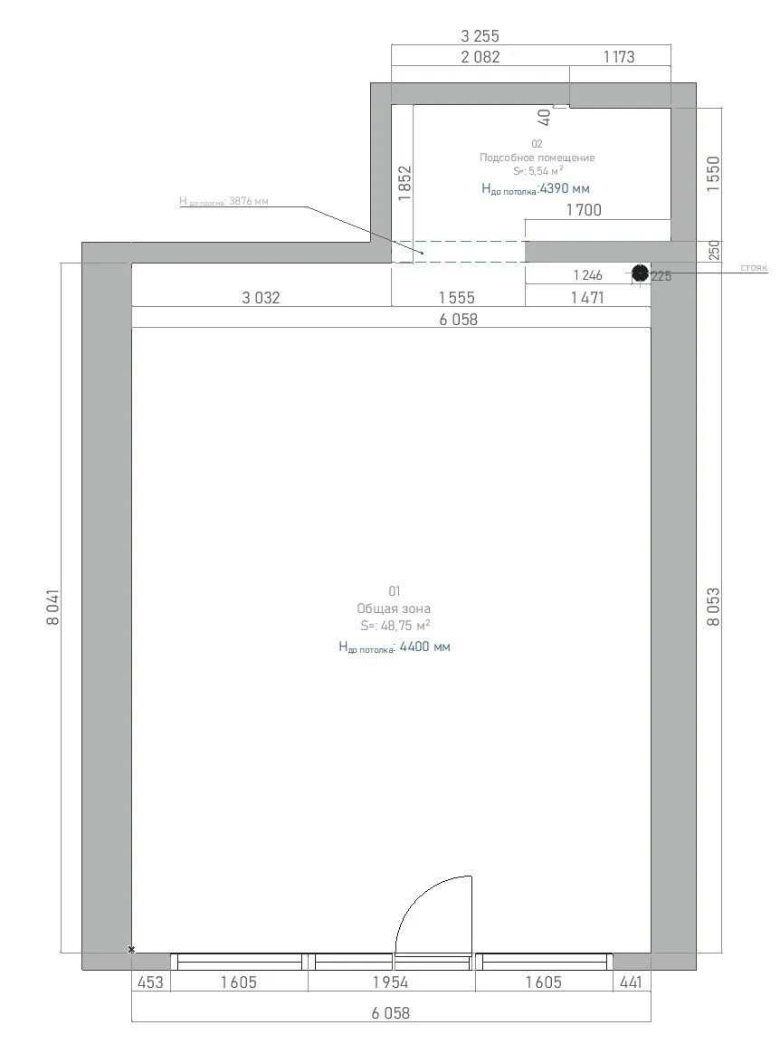 Industrijski bar u glavnom gradu – plan 1