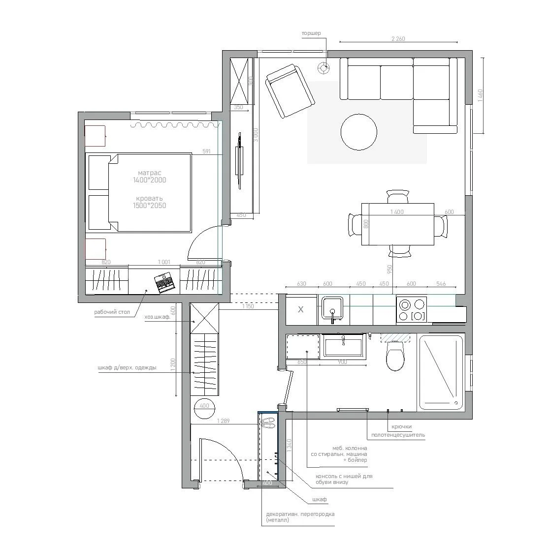 Stan sa atmosferom odmora – plan 2