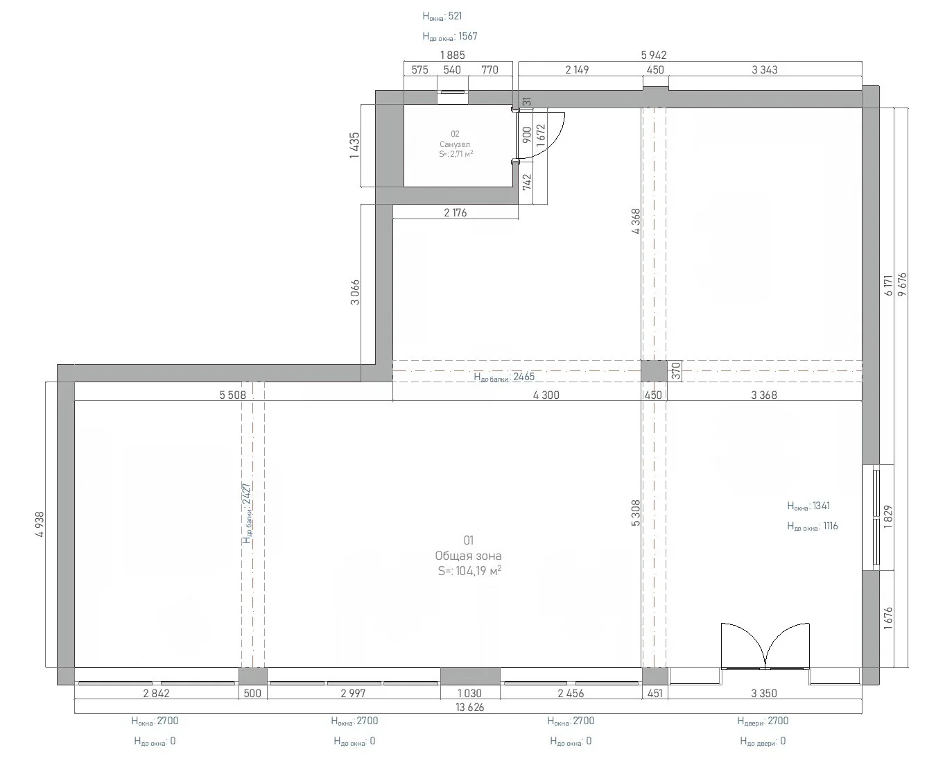 Salon nameštaja – plan 1