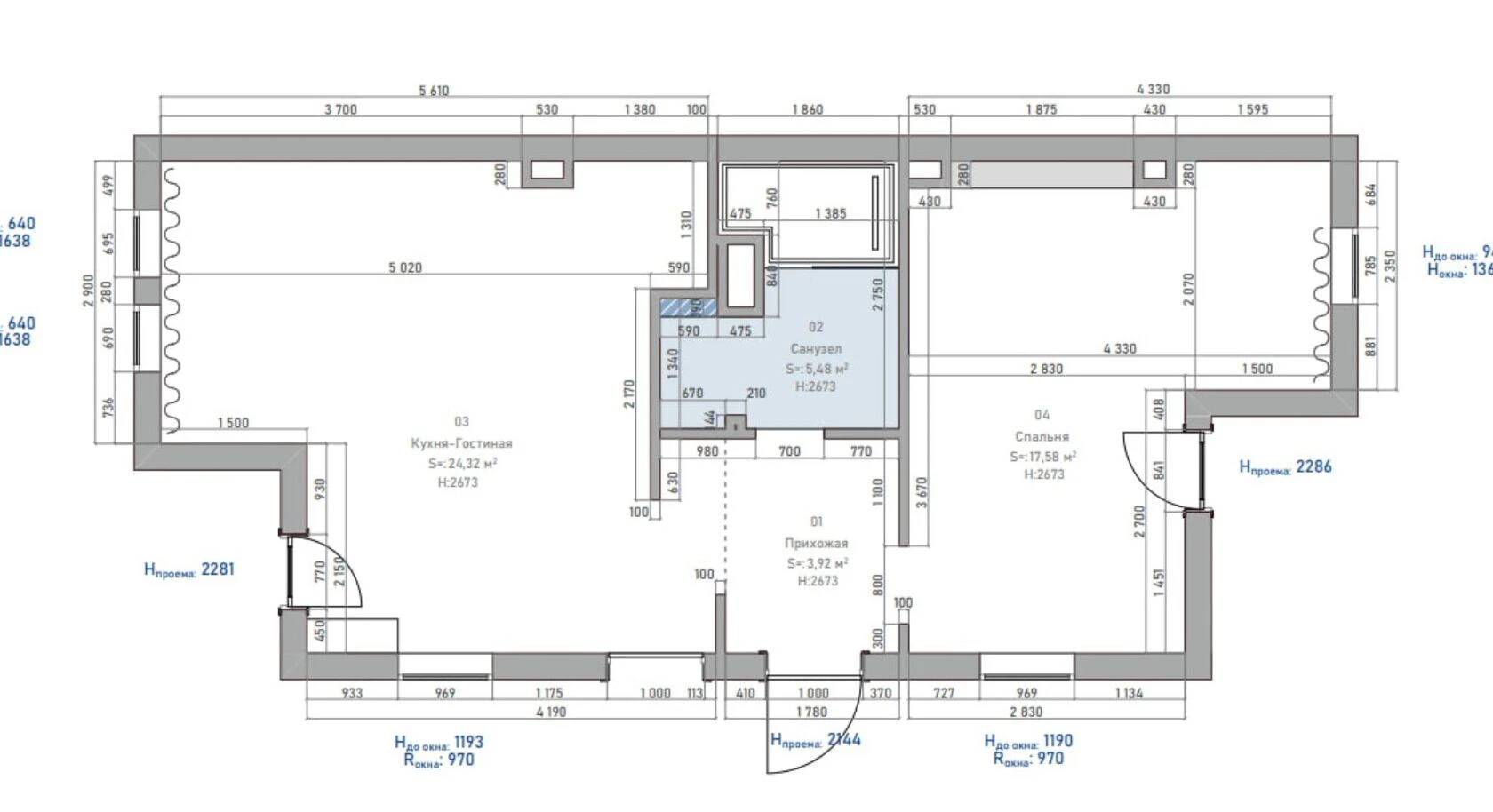 Mediteranski apartmani za izdavanje – plan 1