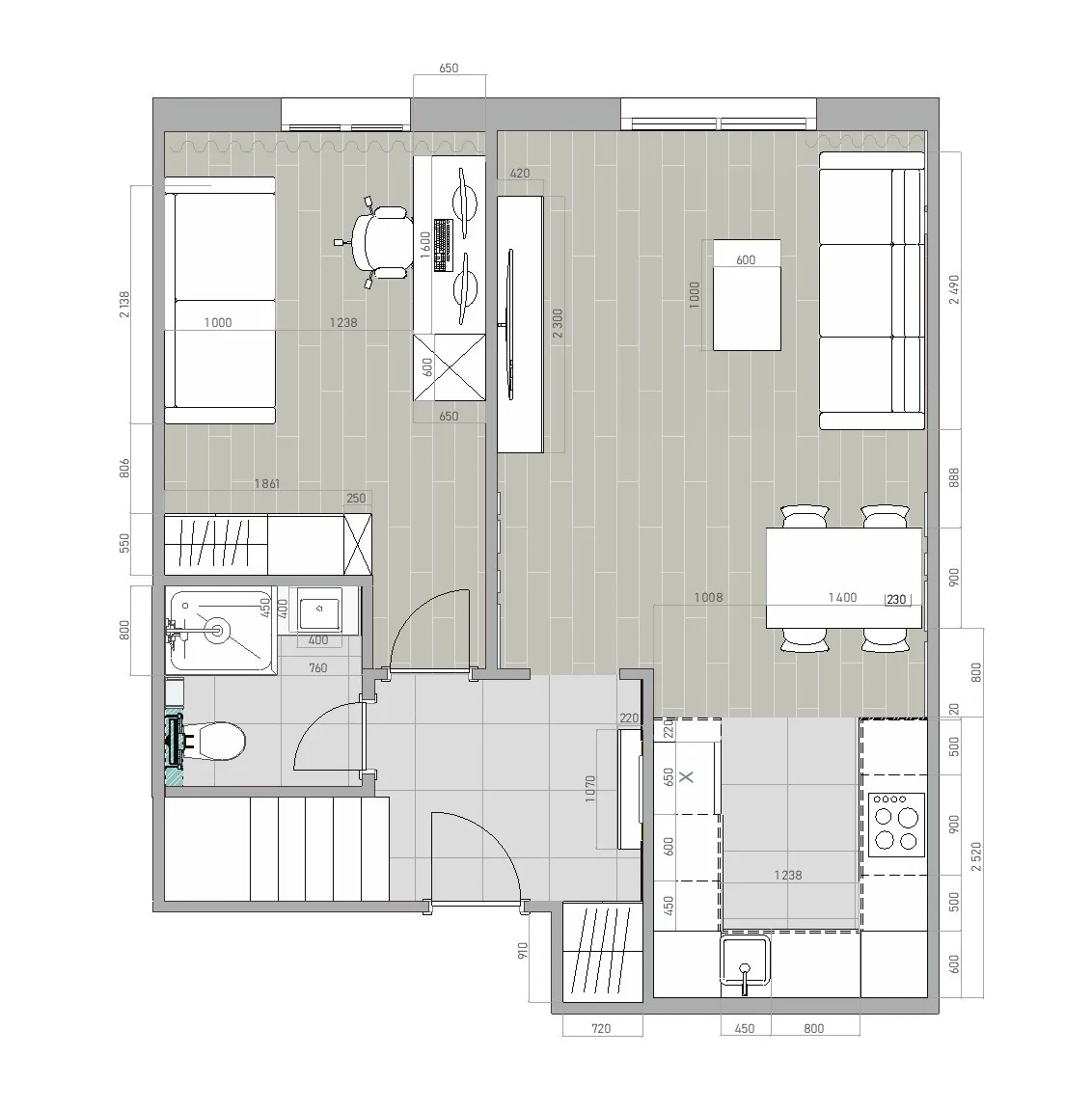 Dvoetažni stan – plan 2